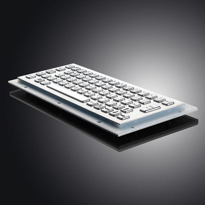 D-8673 IP67 Waterproof Rugged 65 Keys Panel Mount Stainless Steel Industrial Metal Keyboard