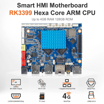 7″ Android Panel PC RK3399 – Open Frame Industrial HMI Platform | H-3399