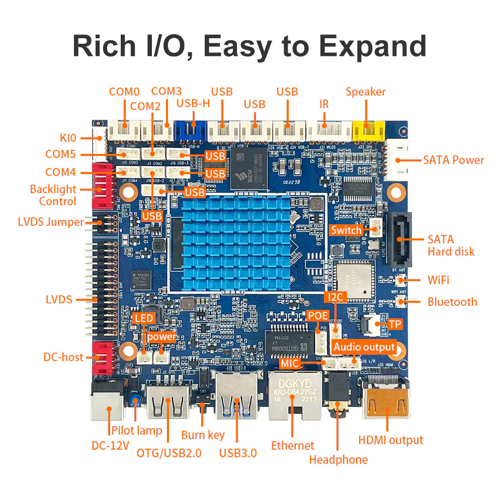 10.1″ Open Frame Android Panel PC RK3566 – Industrial Embedded Display Platform | H-3566