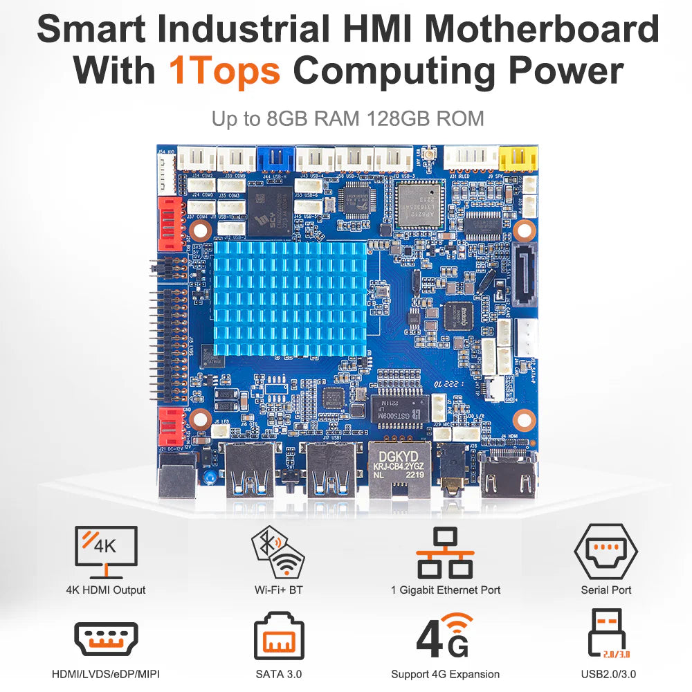 7″ Android Panel PC RK3568 – Open Frame Industrial HMI Board | H-3568