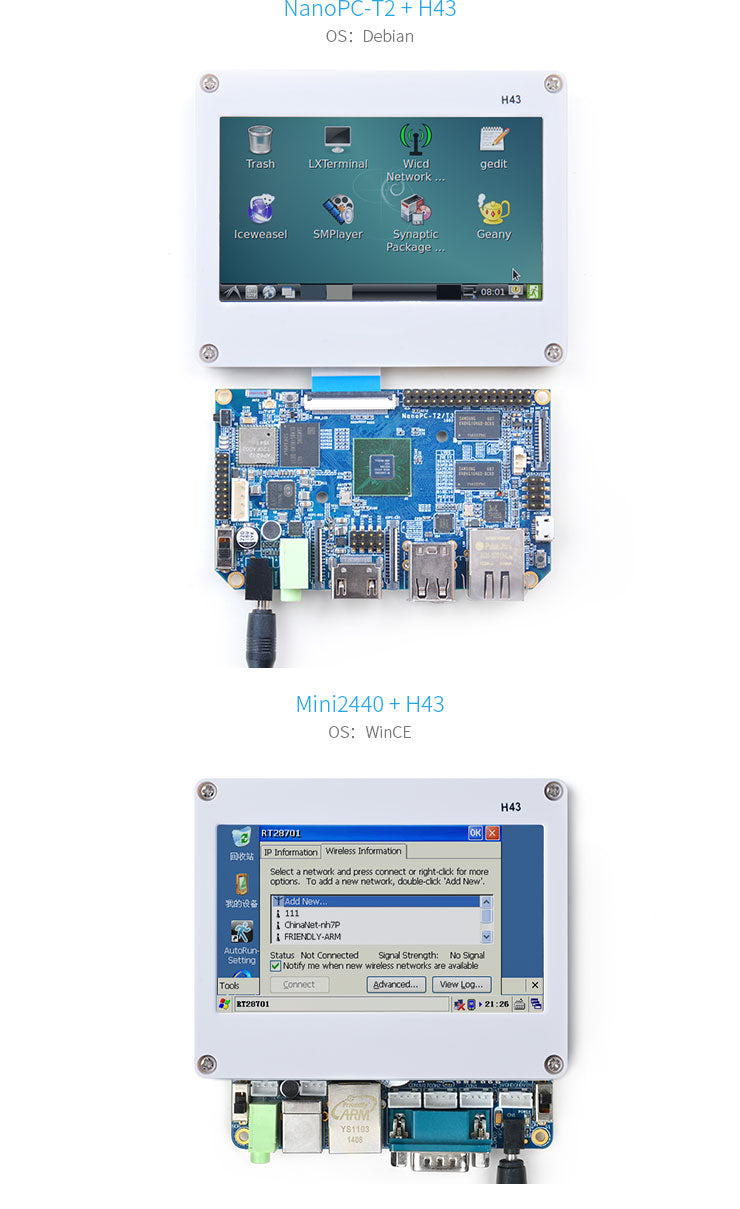 H43 4.3″ LCD Display | Resistive Touch | 480×272 | RGB Interface | One-Wire Backlight