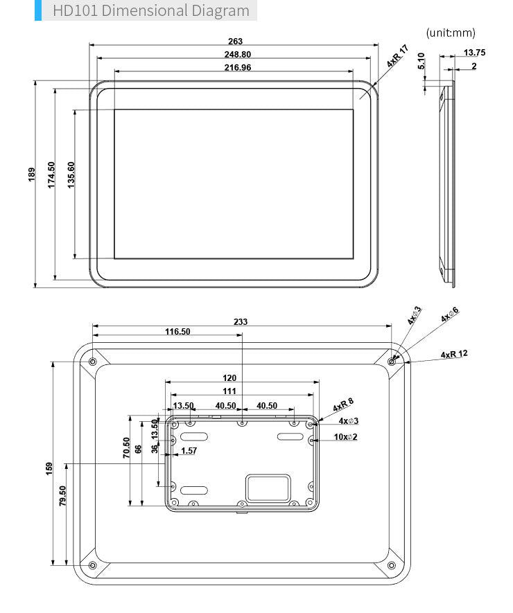 HD101 10.1" Capacitive Touch LCD- 1280×800 Resolution for NanoPi and NanoPC