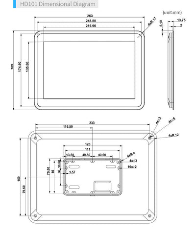 HD101 10.1" Capacitive Touch LCD- 1280×800 Resolution for NanoPi and NanoPC
