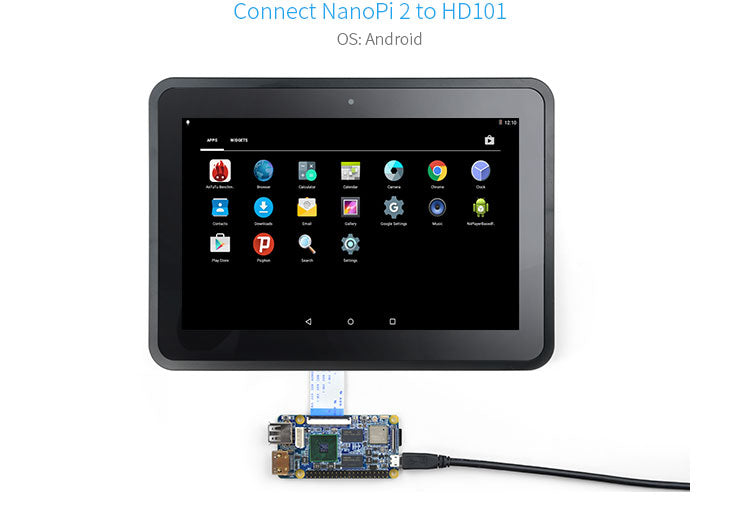 HD101 10.1" Capacitive Touch LCD- 1280×800 Resolution for NanoPi and NanoPC
