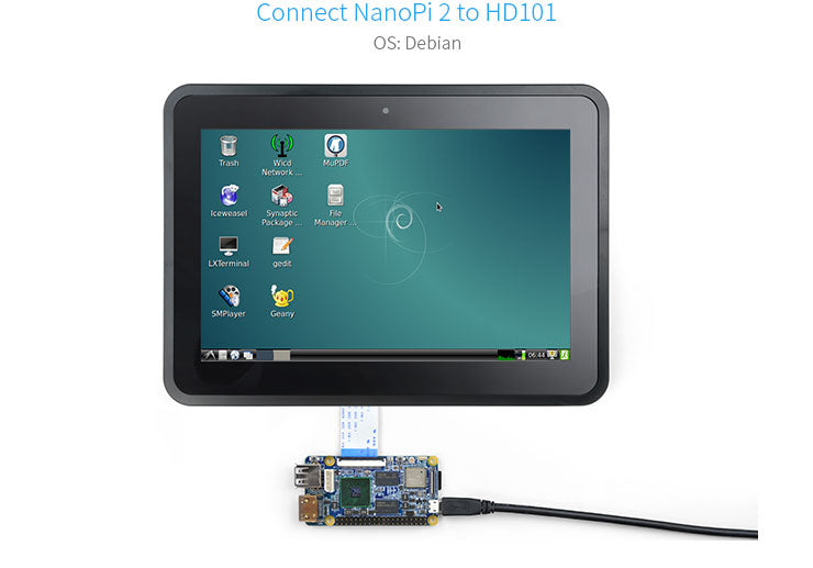 HD101 10.1" Capacitive Touch LCD- 1280×800 Resolution for NanoPi and NanoPC