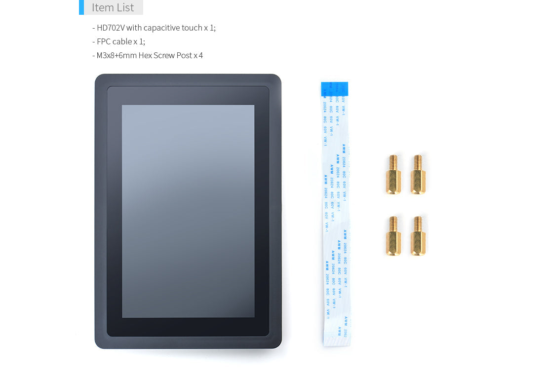 HD702V 7″ LVDS HD Display | Capacitive Touch | 1280×800 | LVDS Interface | Android Linux
