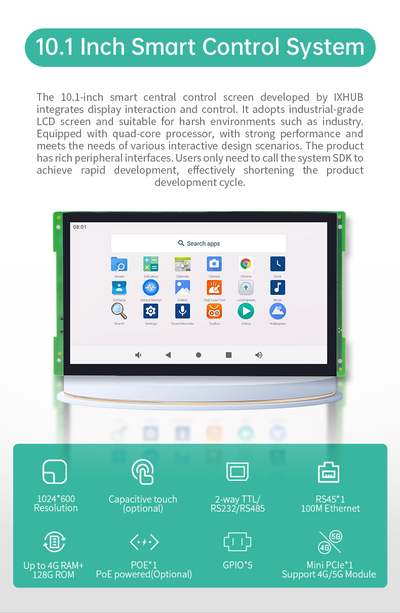 10.1″ Android Panel PC RK3568 – Open Frame Industrial HMI Board | H-3568