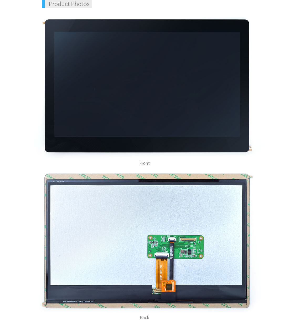 K116E 11.6" eDP FHD LCD Display with Capacitive Touch- 1920x1080 Resolution