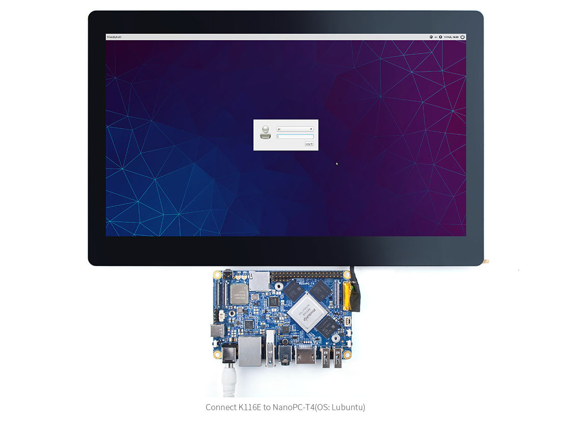 K116E 11.6" eDP FHD LCD Display with Capacitive Touch- 1920x1080 Resolution