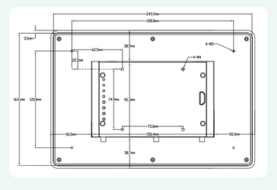 10.1" RK3576S All in One HMI Android Panel PC, IPS, AL Frame