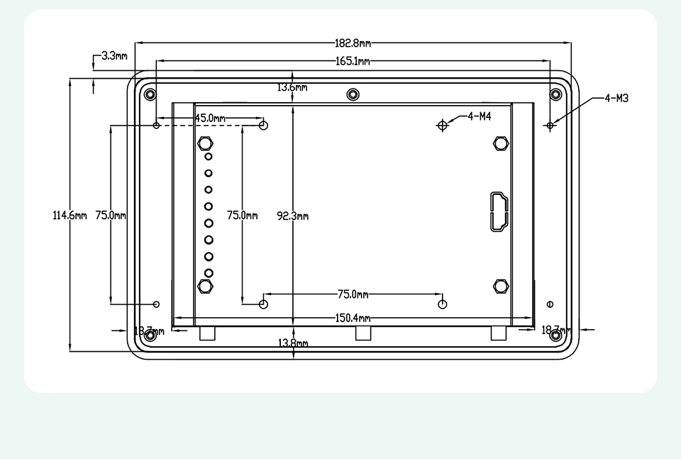7" A133P All in One HMI Android Panel PC, IPS, AL Frame