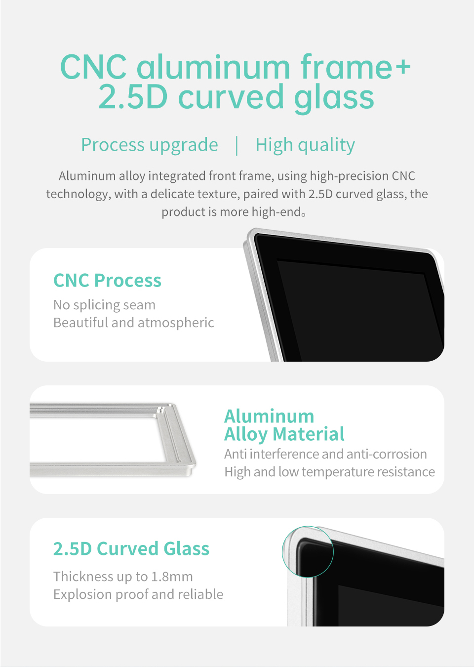 10.1" A133P All in One HMI Android Panel PC, IPS, AL Frame