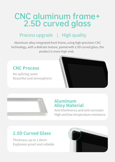 7" A133P All in One HMI Android Panel PC, IPS, AL Frame