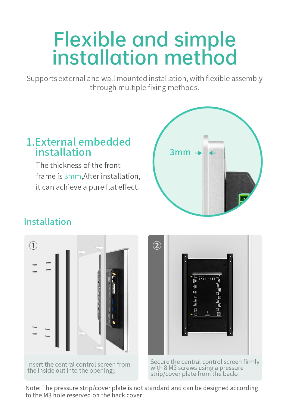 10.1" A133P All in One HMI Android Panel PC, IPS, AL Frame