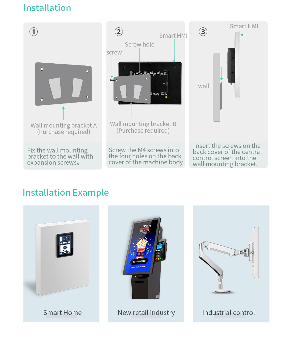 7" A133P All in One HMI Android Panel PC, IPS, AL Frame