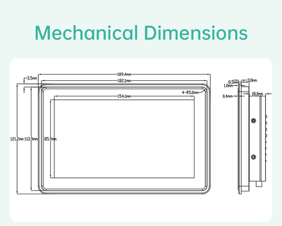7" RK3576S All in One HMI Android Panel PC, IPS, AL Frame