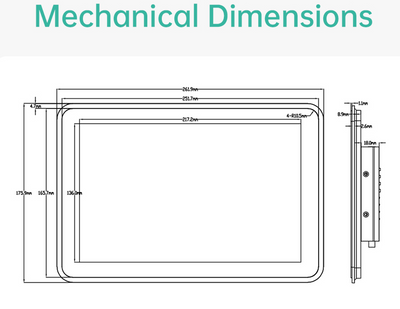 10.1" RK3576S All in One HMI Android Panel PC, IPS, ABS Frame