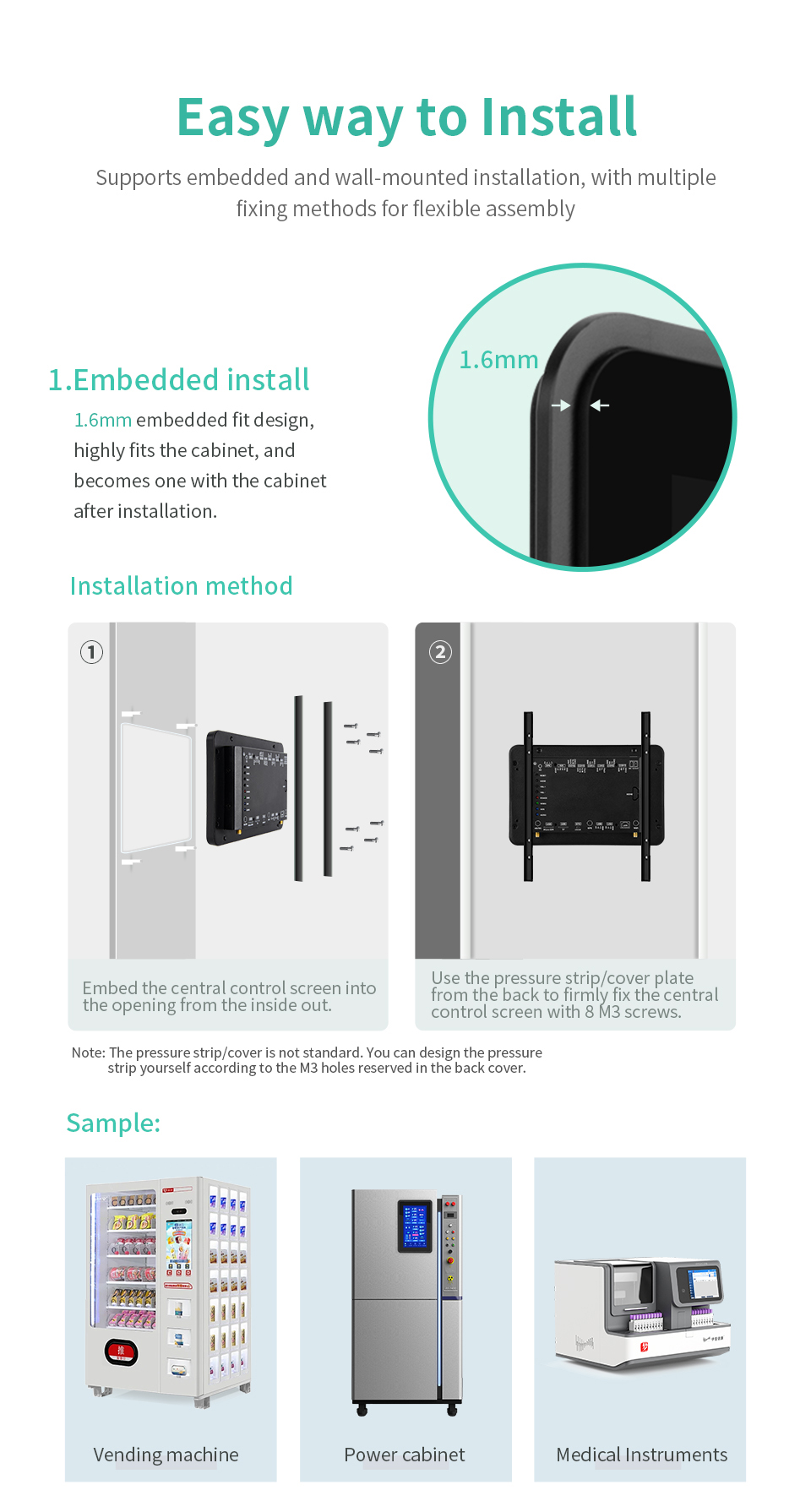 7" A133P All in One HMI Android Panel PC, IPS, ABS Frame