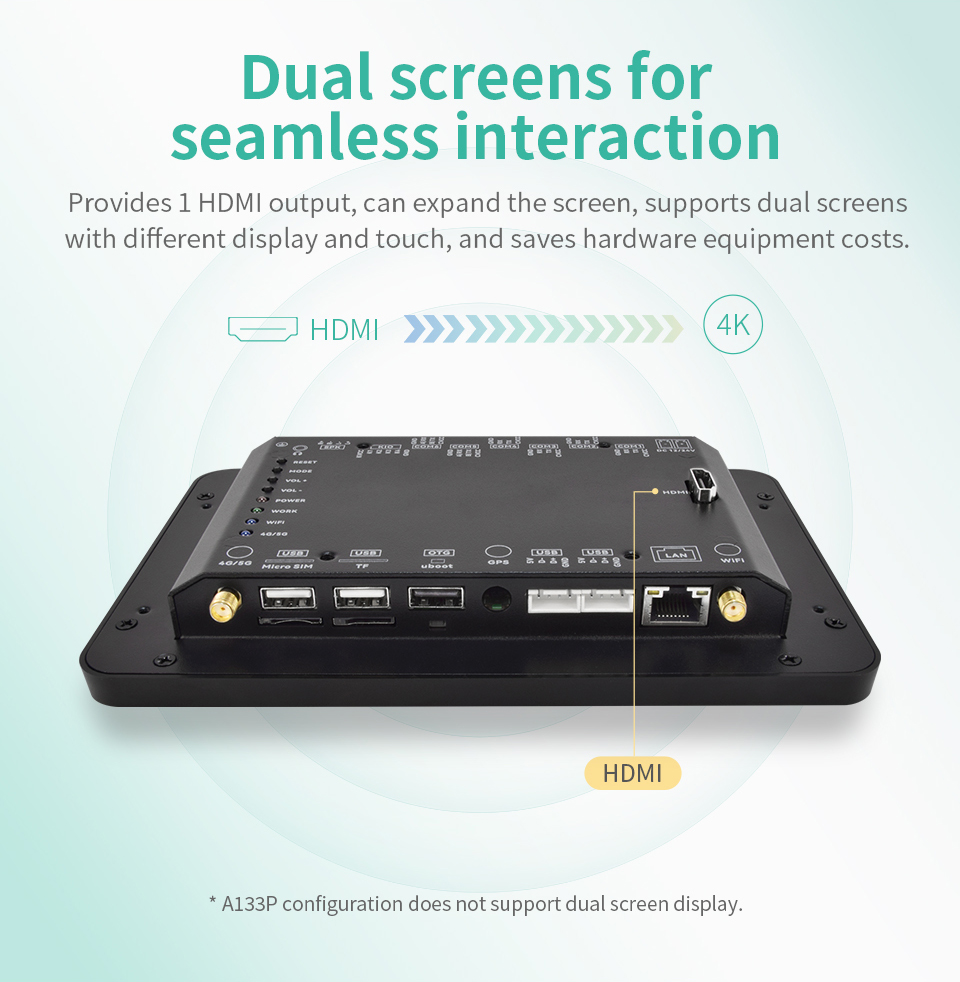7" RK3576S All in One HMI Android Panel PC, IPS, ABS Frame