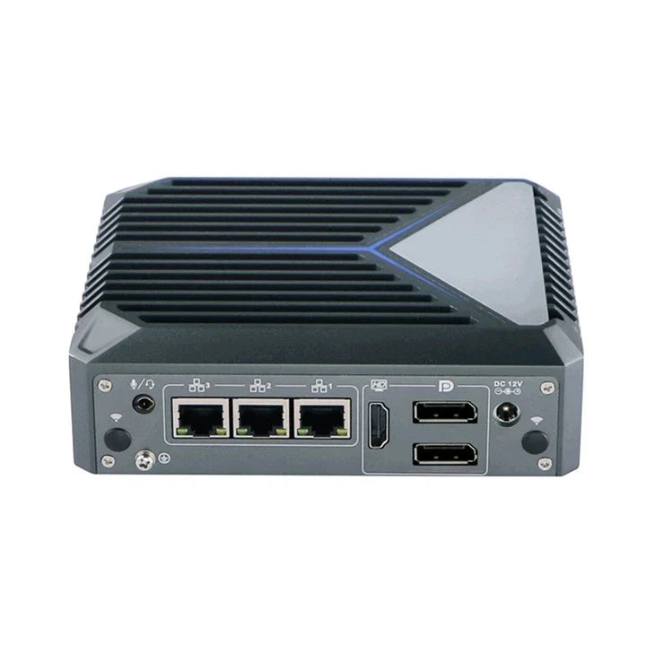 Intel Celeron J6412 Fanless Aluminum Industrial Mini PC – DDR4, 3× LAN, 1× COM