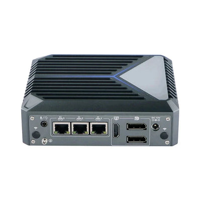 Intel Celeron J6412 Fanless Aluminum Industrial Mini PC – DDR4, 3× LAN, 1× COM