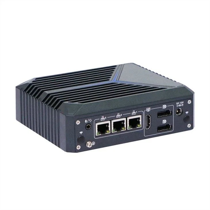 Intel Celeron J6412 Fanless Aluminum Industrial Mini PC – DDR4, 3× LAN, 1× COM