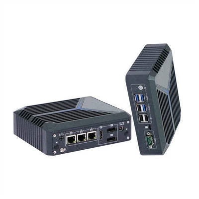Intel Celeron J6412 Fanless Aluminum Industrial Mini PC – DDR4, 3× LAN, 1× COM