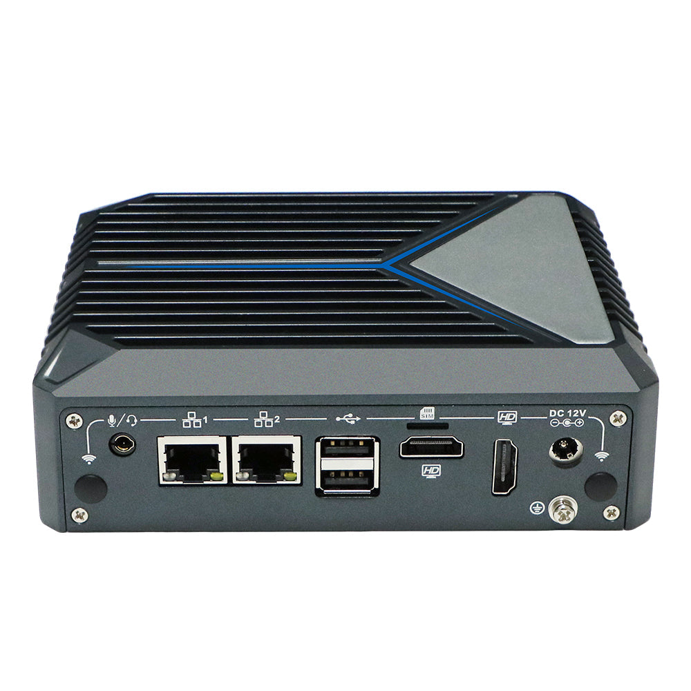 Intel Processor N100 Fanless Aluminum Industrial Mini PC – DDR4, Dual LAN, 2× COM