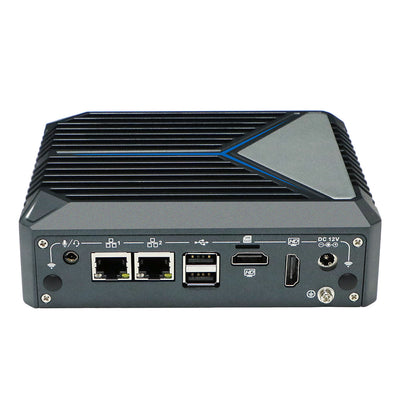 Intel Processor N100 Fanless Aluminum Industrial Mini PC – DDR4, Dual LAN, 2× COM