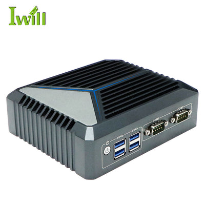 Intel Processor N100 Fanless Aluminum Industrial Mini PC – DDR4, Dual LAN, 2× COM