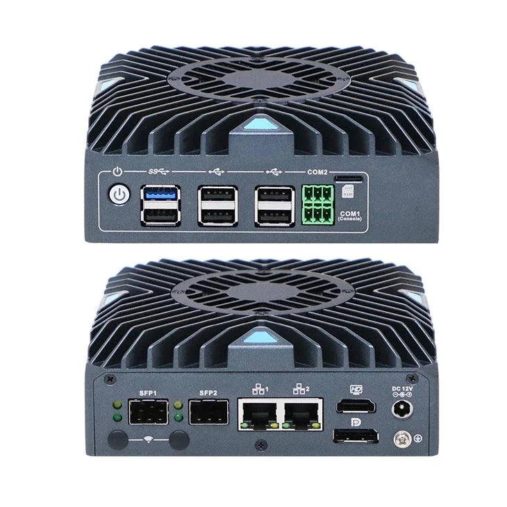 Intel Processor N150 Fanless Aluminum Industrial Mini PC – DDR5, Dual LAN, 2× COM