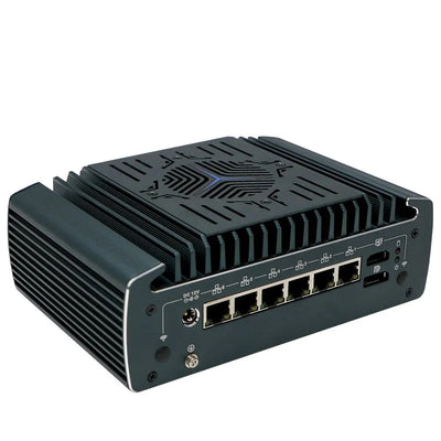 Intel Core i5-1235U Fanless Aluminum Industrial Mini PC – DDR4, 6× LAN, 1× COM