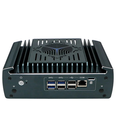 Intel Core i5-1235U Fanless Aluminum Industrial Mini PC – DDR4, 6× LAN, 1× COM