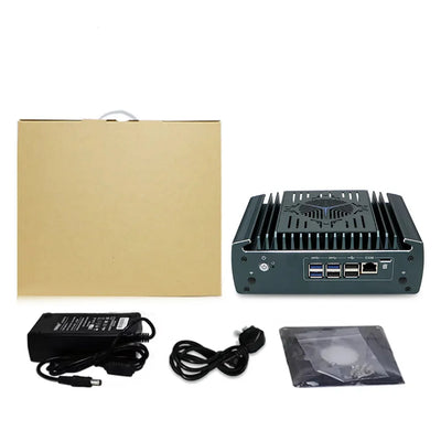 Intel Core i5-1235U Fanless Aluminum Industrial Mini PC – DDR4, 6× LAN, 1× COM