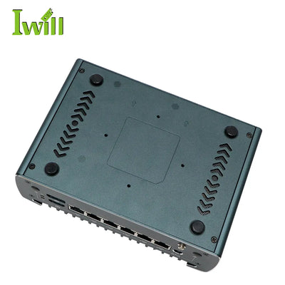 Intel Core i5-1235U Fanless Aluminum Industrial Mini PC – DDR4, 6× LAN, 1× COM