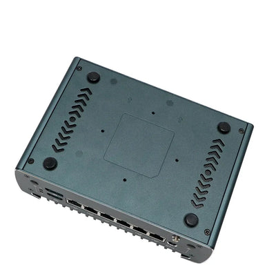 Intel Core i5-1235U Fanless Aluminum Industrial Mini PC – DDR4, 6× LAN, 1× COM