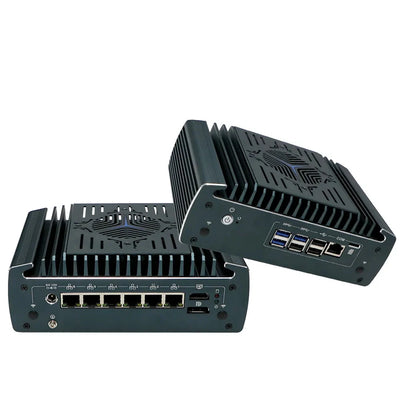 Intel Core i5-1235U Fanless Aluminum Industrial Mini PC – DDR4, 6× LAN, 1× COM