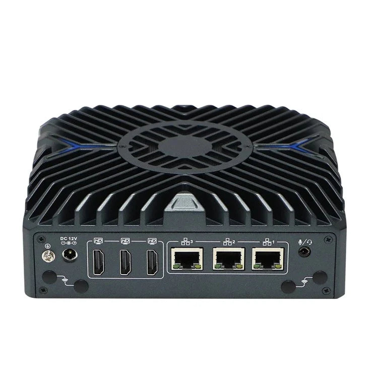 Intel Core i3-1215U Fanless Aluminum Industrial Mini PC – DDR5, 3× LAN, 2× COM