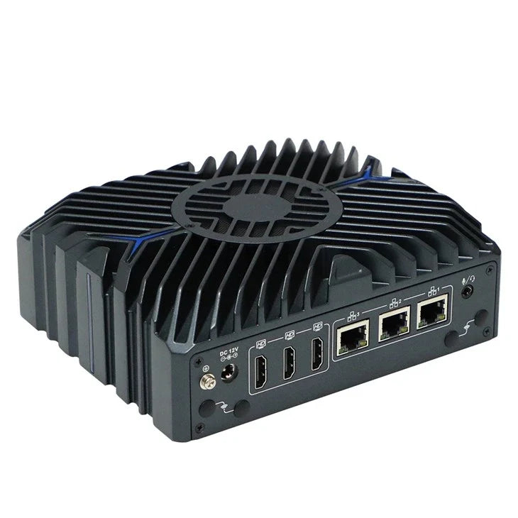 Intel Core i3-1215U Fanless Aluminum Industrial Mini PC – DDR5, 3× LAN, 2× COM