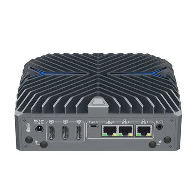 Intel Core Ultra 5 125U Fanless Aluminum Industrial Mini PC – DDR5, 3× LAN, 2× COM