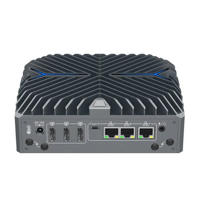 Intel Core Ultra 5 125U Fanless Aluminum Industrial Mini PC – DDR5, 3× LAN, 2× COM
