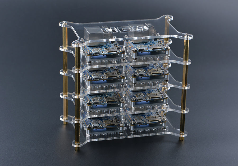 4-Layer Dual Stack Acrylic Case for Cluster DIY - NanoPi & NanoPC Compatible