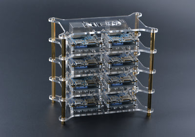 4-Layer Dual Stack Acrylic Case for Cluster DIY - NanoPi & NanoPC Compatible