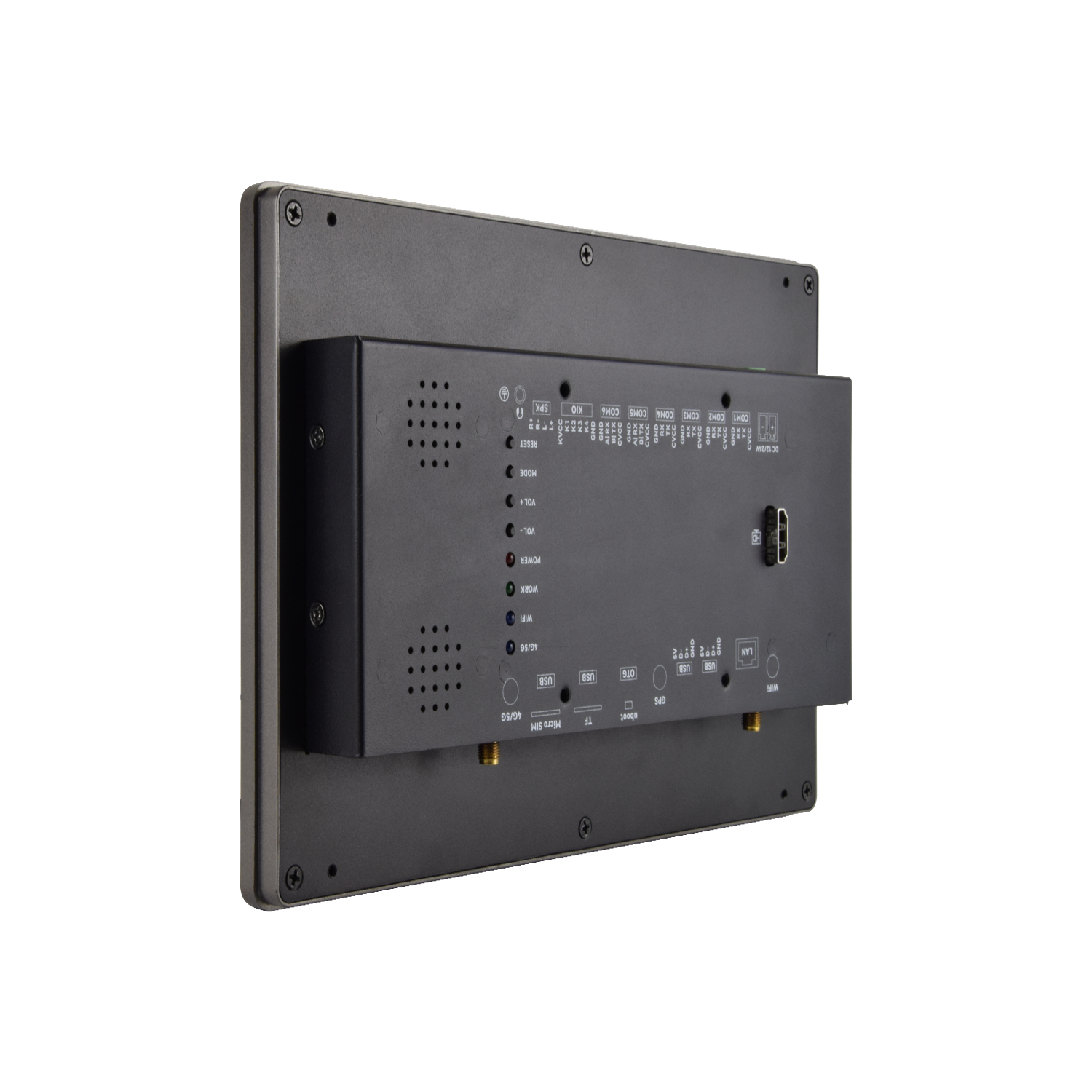 10.1" RK3576S 2x INT SPK All in One HMI Android Panel PC, IPS, ABS Frame