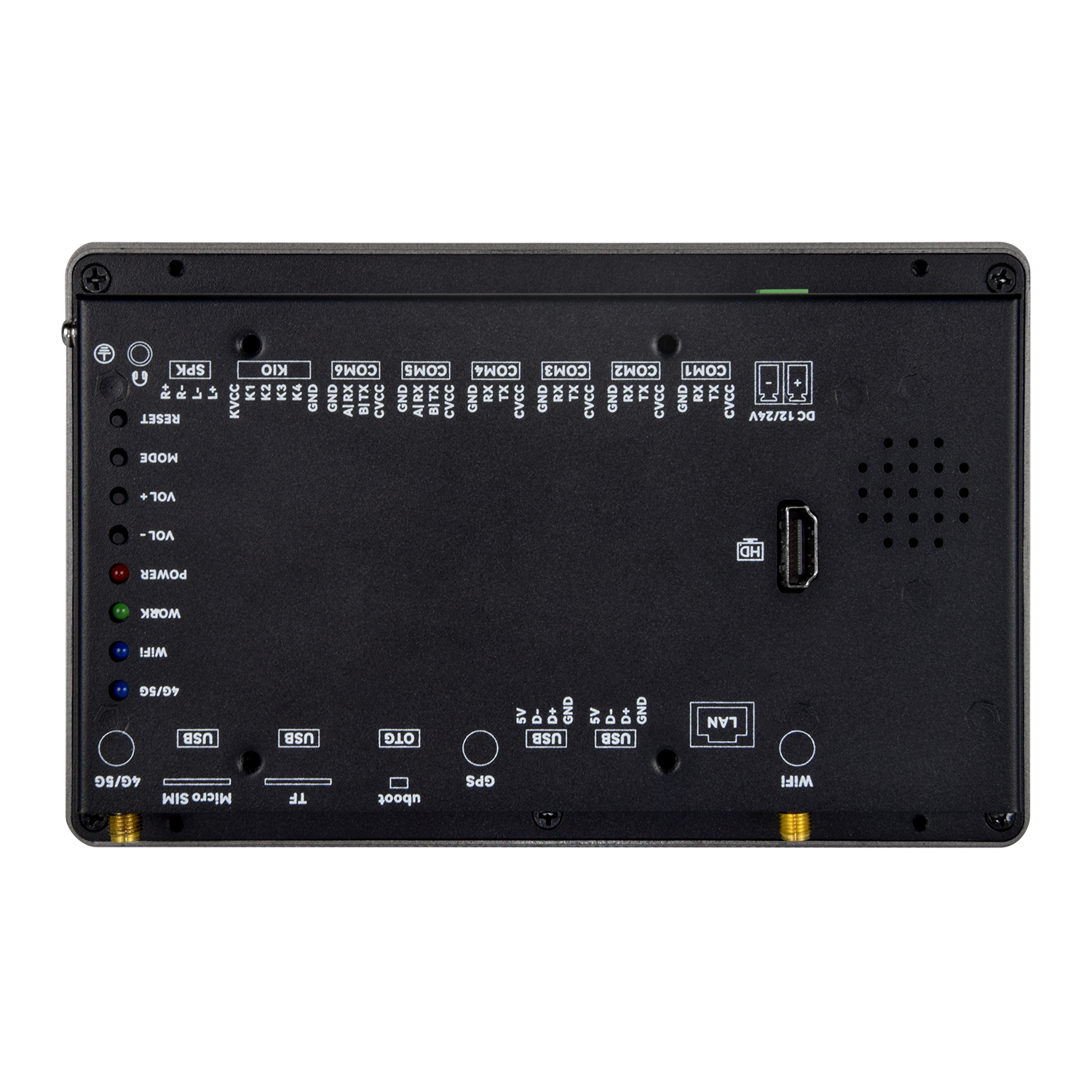 7 " RK3576S Android Industrial HMI Panel PC– IPS Panel, 2x Built-in Speakers, ABS Frame