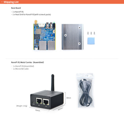 NanoPi R1 Development Board | Dual Ethernet | WiFi Bluetooth | IoT Router SBC