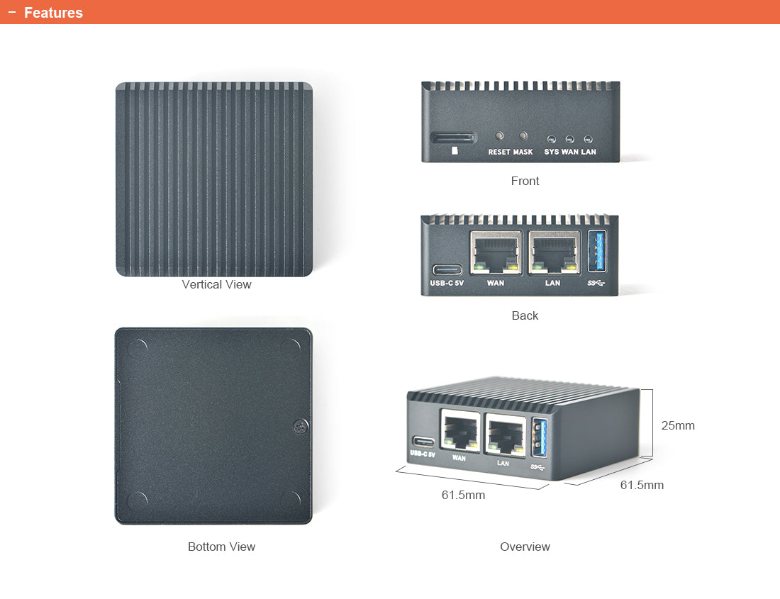 Friendly Elec NanoPi R3S Dual Gigabit RK3566 IoT & Edge Computing Single Board Computer