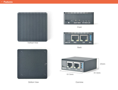 Friendly Elec NanoPi R3S Dual Gigabit RK3566 IoT & Edge Computing Single Board Computer