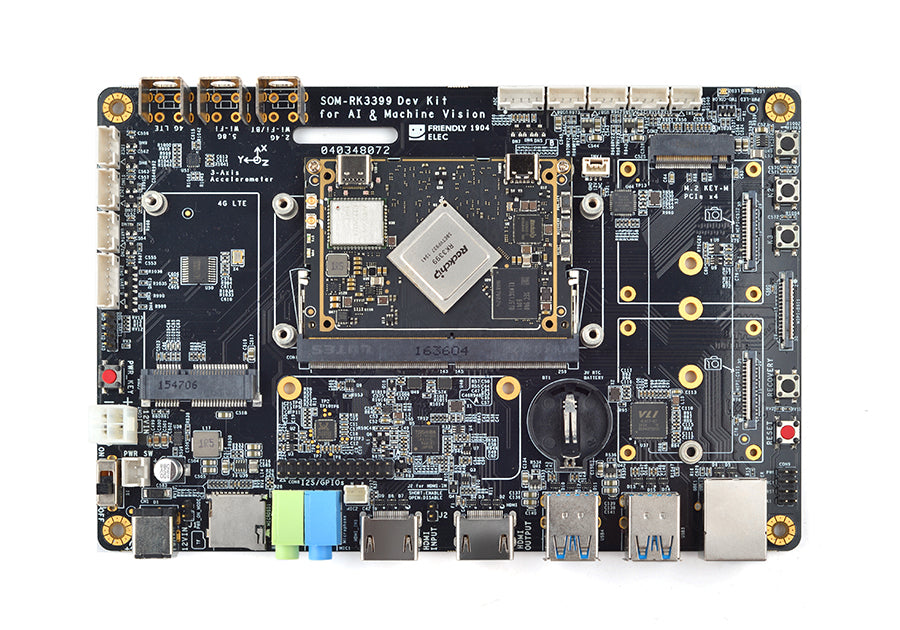 FriendlyElec SOM-RK3399V2 Dev Kit | RK3399 Hexa-Core | CPU + Carrier Board | AI & Edge Development