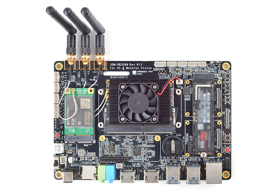 FriendlyElec SOM-RK3399V2 Dev Kit | RK3399 Hexa-Core | CPU + Carrier Board | AI & Edge Development